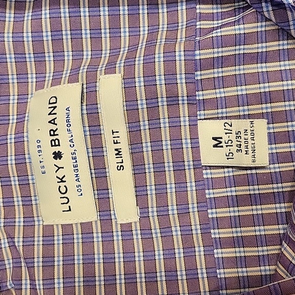 Lucky Slim Fit Dress Shirt - size 15 to 15 ½ - Men's Brand New - Picture 3 of 4